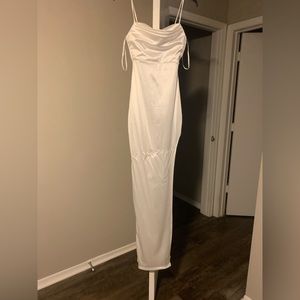 Windsor Lola Satin High Slit Dress